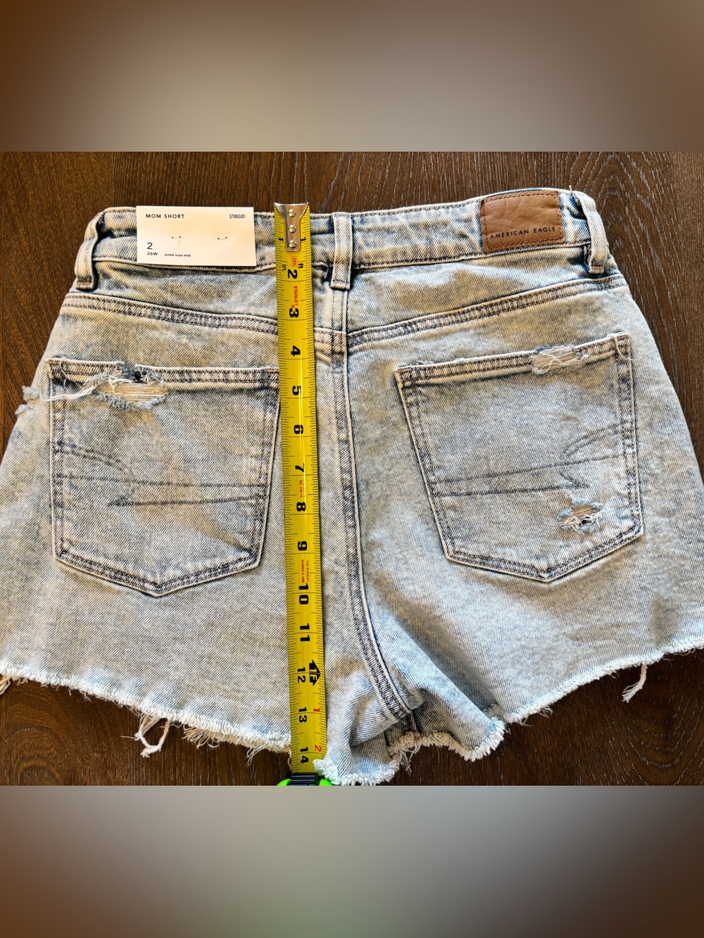 American Eagle Outfitters Light Wash Distressed Denim “Mom Shorts” - Picture 2 of 3